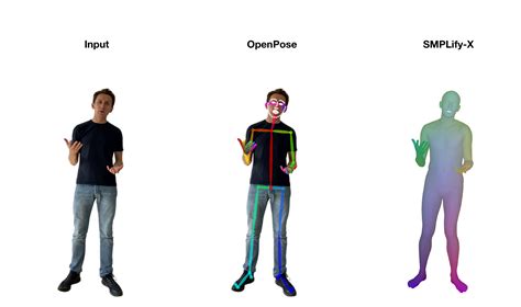 <b>OpenPose</b> is considered the state-of-art approach on multi-person pose estimation, but it does not achieve the desired performance in terms of frames per second, which make it difficult to use in interactive applications that require frame rates close to or above 30 FPS. . Openpose smpl